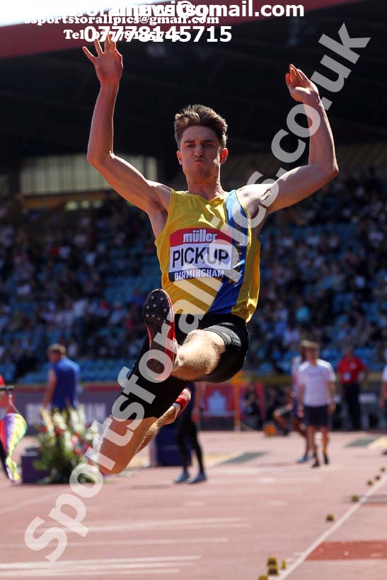 Mens long jump, 2019 Muller British Championships, Alexander Stadium, Birmingham. Photo: David T. Hewitson/Sports for All Pics